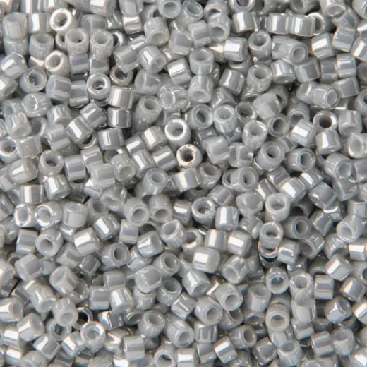 DB0252 Grey Opaque Gold Luster, Size 11/0 Miyuki Delica Beads, 5.2g approx. DB0252 Grey Opaque Gold Luster, Size 11/0 Miyuki Delica Beads, 5.2g approx.