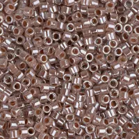 DB0256 Crystal Taupe Ceylon Lined-Dyed, Size 11/0 Miyuki Delica Beads, 5.2g approx.