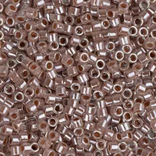 DB0256 Crystal Taupe Ceylon Lined-Dyed, Size 11/0 Miyuki Delica Beads, 50gm bag