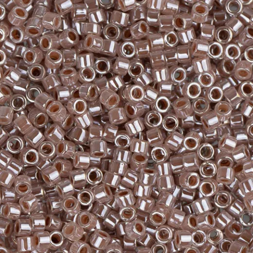 DB0256 Crystal Taupe Ceylon Lined-Dyed, Size 11/0 Miyuki Delica Beads, 5.2g approx. DB0256 Crystal Taupe Ceylon Lined-Dyed, Size 11/0 Miyuki Delica Beads, 5.2g approx.