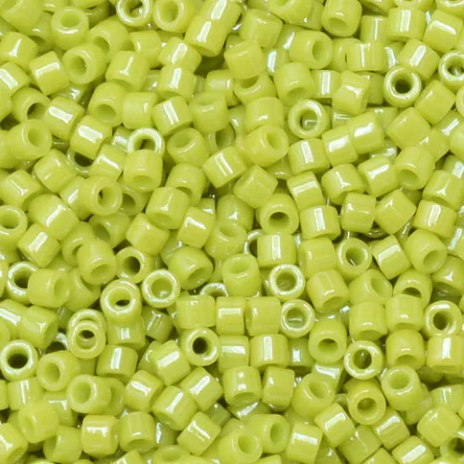 DB0262 Chartreuse Opaque Glazed Luster, Size 11/0 Miyuki Delica Beads, 50gm bag DB0262 Chartreuse Opaque Glazed Luster, Size 11/0 Miyuki Delica Beads, 50gm bag