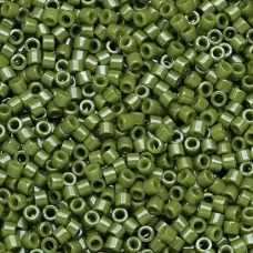 DB0263 Pale Green Lime Opaque Glazed Luster, Size 11/0 Miyuki Delica Beads, 5.2g...