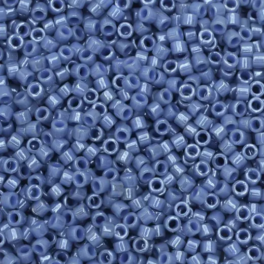 DB0266 Opaque Denim Blue Luster Miyuki 11/0 Delica Beads, 5.2g approx. DB0266 Opaque Denim Blue Luster Miyuki 11/0 Delica Beads, 5.2g approx.