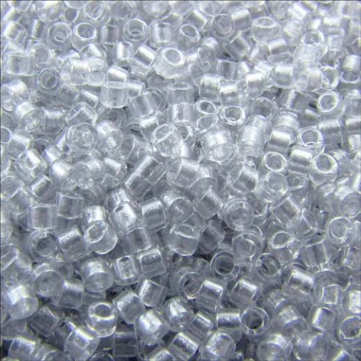 DB0271B Sparkling Silver Grey Lined Crystal, Size 11/0 Miyuki Delica Beads, 50gm bag DB0271B Sparkling Silver Grey Lined Crystal, Size 11/0 Miyuki Delica Beads, 50gm bag