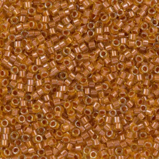 DB0272 Lined Topaz Yellow AB, Size 11/0 Miyuki Delica Beads, 5.2g approx.