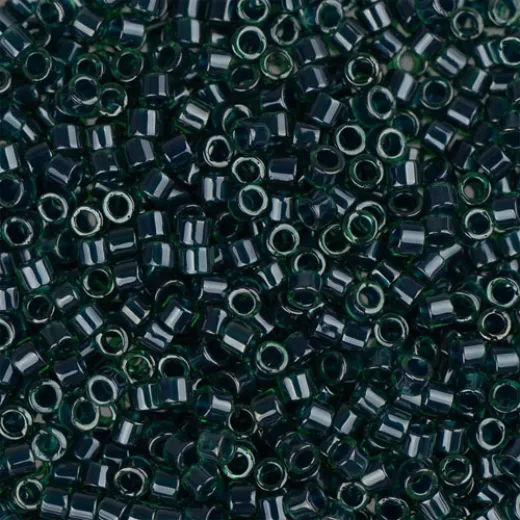 DB0275 Green Teal Lined-Dyed, Size 11/0 Miyuki Delica Beads, 50gm bag DB0275 Green Teal Lined-Dyed, Size 11/0 Miyuki Delica Beads, 50gm bag