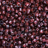 DB0280 Dark Crystal Red Lined-Dyed, Size 11/0 Miyuki Delica Beads, 5.2g approx.