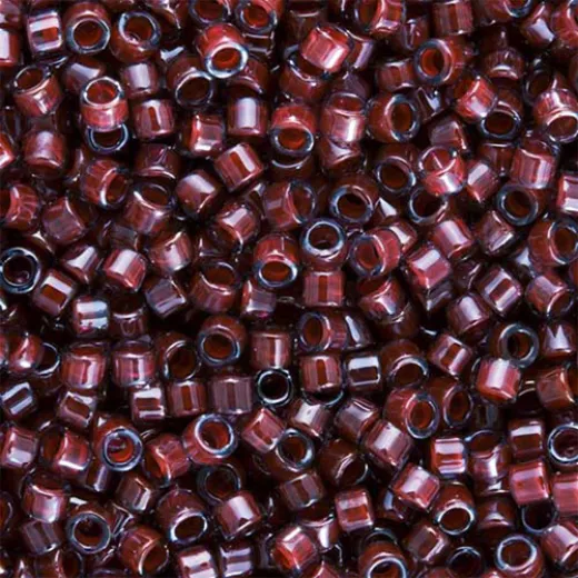 DB0280 Dark Crystal Red Lined-Dyed, Size 11/0 Miyuki Delica Beads, 5.2g approx. DB0280 Dark Crystal Red Lined-Dyed, Size 11/0 Miyuki Delica Beads, 5.2g approx.