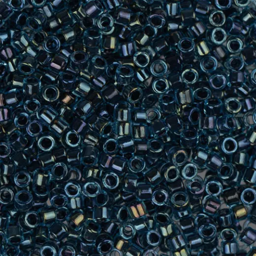 DBM0286 Aqua Grey Lined-Dyed, Size 10/0 Miyuki Delica Beads, Colour 286 - Approx. 5.2g DBM0286 Aqua Grey Lined-Dyed, Size 10/0 Miyuki Delica Beads, Colour 286 - Approx. 5.2g