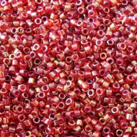 DB0296 Cranberry Red Lined-Dyed, Size 11/0 Miyuki Delica Beads, 5.2g approx.