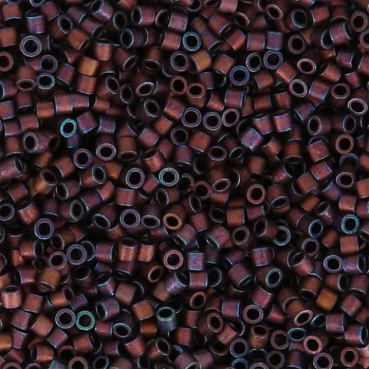 DBM0312 Copper AB Matte Metallic, Size 10/0 Miyuki Delica Beads, Colour 312 - Approx. 5.2g DBM0312 Copper AB Matte Metallic, Size 10/0 Miyuki Delica Beads, Colour 312 - Approx. 5.2g
