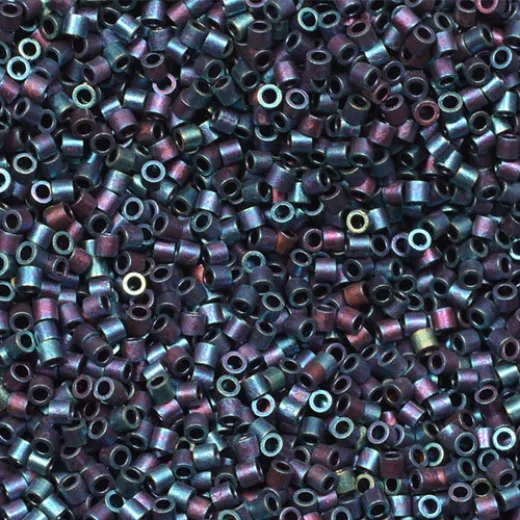 DB0325 Blue AB Matte Metallic, Size 11/0 Miyuki Delica Beads, 5.2gm approx. DB0325 Blue AB Matte Metallic, Size 11/0 Miyuki Delica Beads, 5.2gm approx.