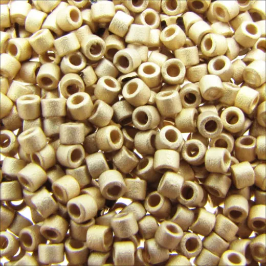 DB0334 Dark Gold 24kt Matte Plated, Size 11/0 Miyuki Delica Beads, 50gm bag DB0334 Dark Gold 24kt Matte Plated, Size 11/0 Miyuki Delica Beads, 50gm bag