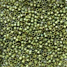 DB0372 Matte Metallic Light Yellow Green, Size 11/0 Miyuki Delica Beads, 5.2g ap...