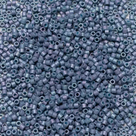 DBM0376 Light Grey Blue Opaque AB Metallic Matte Luster, Size 10/0 Miyuki Delica Beads, Approx. 5.2g DBM0376 Light Grey Blue Opaque AB Metallic Matte Luster, Size 10/0 Miyuki Delica Beads, Approx. 5.2g