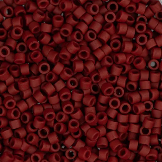 DB0378 Dark Red Maroon Metallic Matte Luster, Size 11/0 Miyuki Delica Beads, 5.2g approx. DB0378 Dark Red Maroon Metallic Matte Luster, Size 11/0 Miyuki Delica Beads, 5.2g approx.