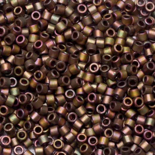 DBM0380 Green Pink Opaque AB Metallic Matte Luster, Size 10/0 Miyuki Delica Beads, Approx. 5.2g DBM0380 Green Pink Opaque AB Metallic Matte Luster, Size 10/0 Miyuki Delica Beads, Approx. 5.2g