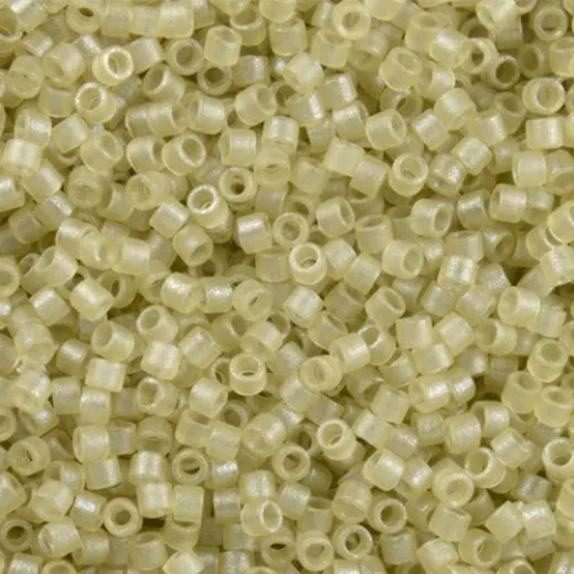 DB0383 Pale Beige Transparent Matte Glazed Luster, Size 11/0 Miyuki Delica Beads, 5.2g approx. DB0383 Pale Beige Transparent Matte Glazed Luster, Size 11/0 Miyuki Delica Beads, 5.2g approx.