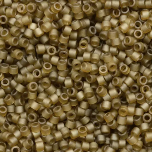 DB0384 Matte Transparent Smokey Quartz, Size 11/0 Miyuki Delica Beads, 50g approx. DB0384 Matte Transparent Smokey Quartz, Size 11/0 Miyuki Delica Beads, 50g approx.