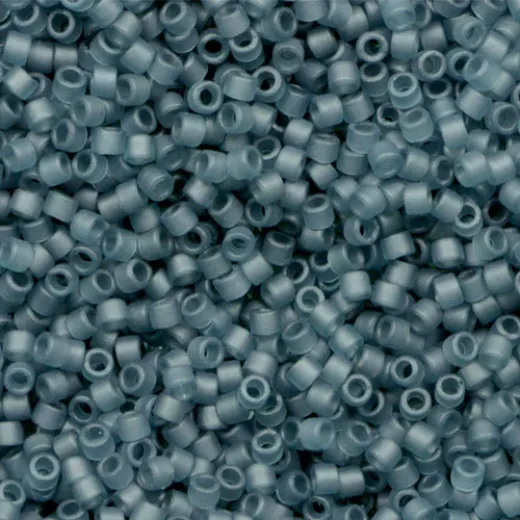 DB0387-1 Matte Transparent Montana, Size 11/0 Miyuki Delica Beads, 50g approx. DB0387-1 Matte Transparent Montana, Size 11/0 Miyuki Delica Beads, 50g approx.