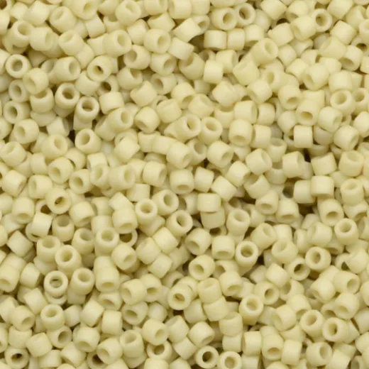 DB0388 Matte Opaque Bone Luster, Size 11/0 Miyuki Delica Beads, 5.2g approx. DB0388 Matte Opaque Bone Luster, Size 11/0 Miyuki Delica Beads, 5.2g approx.