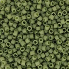 DB0391 Olive Opaque Matte Glazed Luster, Size 11/0 Miyuki Delica Beads, 5.2g app...