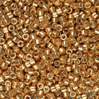 DB0410 Yellow Gold Galvanized-Dyed, Size 11/0 Miyuki Delica Beads, 5.2g approx.