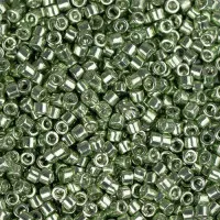 DB0413 Green Moss Opaque Galvanized-Dyed, Size 11/0 Miyuki Delica Beads, 50gm bag