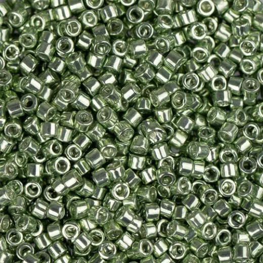 DB0413 Green Moss Opaque Galvanized-Dyed, Size 11/0 Miyuki Delica Beads, 5.2g approx.