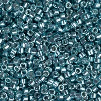 DB0416 Aquamarine Opaque Galvanized-Dyed, Size 11/0 Miyuki Delica Beads, 5.2g approx.