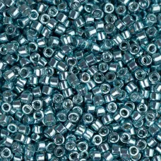 DB0416 Aquamarine Opaque Galvanized-Dyed, Size 11/0 Miyuki Delica Beads, 5.2g ap...