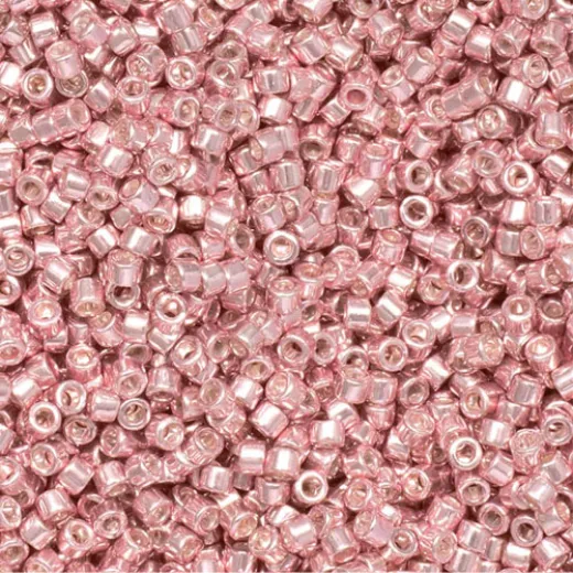 DB0418 Galvanised Light Rose Dyed, Size 11/0 Miyuki Delica Beads, 5.2g approx. DB0418 Galvanised Light Rose Dyed, Size 11/0 Miyuki Delica Beads, 5.2g approx.