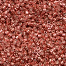 DB0423 Cranberry Red Opaque Galvanized-Dyed, Size 11/0 Miyuki Delica Beads, 5.2g...