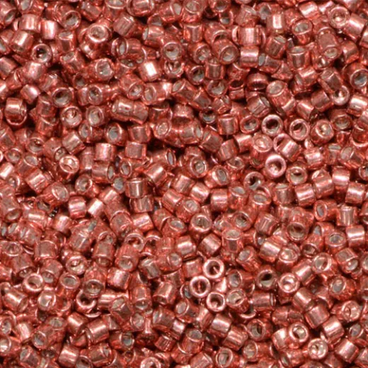 DB0423 Cranberry Red Opaque Galvanized-Dyed, Size 11/0 Miyuki Delica Beads, 5.2g approx. DB0423 Cranberry Red Opaque Galvanized-Dyed, Size 11/0 Miyuki Delica Beads, 5.2g approx.