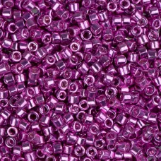 DB0425 Hot Pink Opaque Galvanized-Dyed, Size 11/0 Miyuki Delica Beads, 5.2g appr...