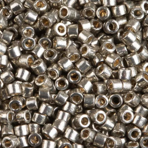 DB0436 Pewter Opaque Galvanized-Dyed, Size 11/0 Miyuki Delica Beads, 5.2g approx. DB0436 Pewter Opaque Galvanized-Dyed, Size 11/0 Miyuki Delica Beads, 5.2g approx.