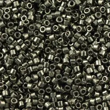 DB0452 Dark Grey Opaque Nickel Plated Dyed, Size 11/0 Miyuki Delica Beads, 5.2g ...