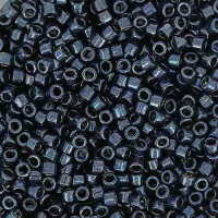 DB0453 Dark Gunmetal Opaque Nickel Plated Dyed, Size 11/0 Miyuki Delica Beads, 5.2g approx.