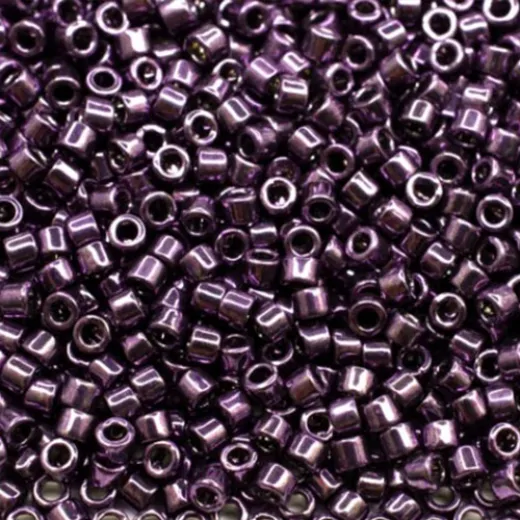 DB0455 Dark Plum Galvanised Miyuki 11/0 Delica Beads, 50g approx. DB0455 Dark Plum Galvanised Miyuki 11/0 Delica Beads, 50g approx.