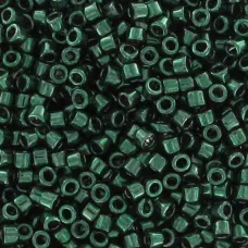 DB0458 Galvanised Dark Green Teal Dyed, Size 11/0 Miyuki Delica Beads, 5.2g appr...