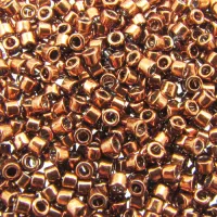 DB0461 Tarnished Copper Nickel Plated Dyed, Size 11/0 Miyuki Delica Beads, 5.2gm bag