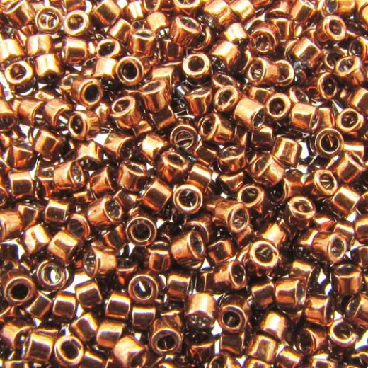 DB0461 Tarnished Copper Nickel Plated Dyed, Size 11/0 Miyuki Delica Beads, 5.2gm bag DB0461 Tarnished Copper Nickel Plated Dyed, Size 11/0 Miyuki Delica Beads, 5.2gm bag