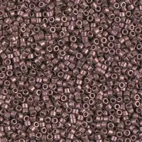 DB0462 Grey Mauve Opaque Nickel Plated Dyed, Size 11/0 Miyuki Delica Beads, 50g approx.