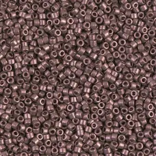 DB0462 Grey Mauve Opaque Nickel Plated Dyed, Size 11/0 Miyuki Delica Beads, 5.2g...