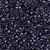 DB0464 Dark Purple Opaque Nickel Plated Dyed, Size 11/0 Miyuki Delica Beads, 5.2g approx.