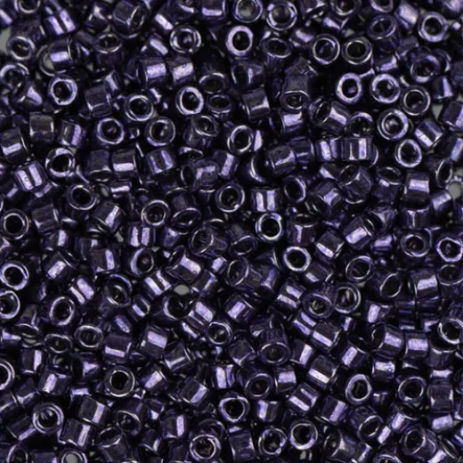 DB0464 Dark Purple Opaque Nickel Plated Dyed, Size 11/0 Miyuki Delica Beads, 50gm bag DB0464 Dark Purple Opaque Nickel Plated Dyed, Size 11/0 Miyuki Delica Beads, 50gm bag