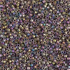 DB0541 Gold Spectrum AB Plated Palladium, Size 11/0 Miyuki Delica Beads, 3.3g ap...