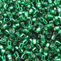 DB0605 Emerald Silver Lined-Dyed, Size 11/0 Miyuki Delica Beads, 5.2g approx.