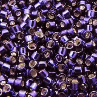 DB0609B Dark Purple Silver Lined, Size 11/0 Miyuki Delica Beads, 50gm bag