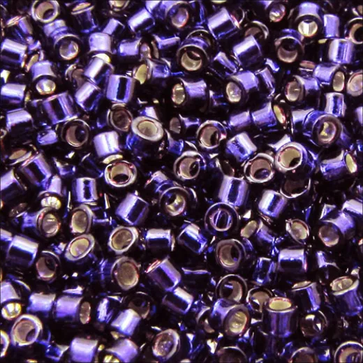 DB0609 Dark Purple Silver Lined, Size 11/0 Miyuki Delica Beads, 5.2g approx.
